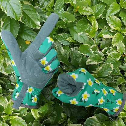 Premium Genuine Deerskin Suede Women'S Gardening Gloves, Ultra-Soft Padded, Comfort Fit for Work (SD6611/M)