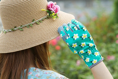 Premium Genuine Deerskin Suede Women'S Gardening Gloves, Ultra-Soft Padded, Comfort Fit for Work (SD6611/M)