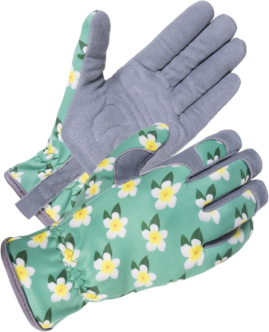 Premium Genuine Deerskin Suede Women'S Gardening Gloves, Ultra-Soft Padded, Comfort Fit for Work (SD6611/M)